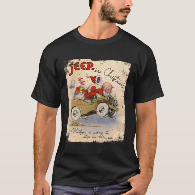 T-shirt Oui, ce sera une affiche de Noël Willys 2ÈME GUERR (Devant)