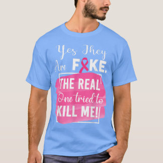 T-shirt Oui Ce sont des faux rubans roses Cancer du sein S