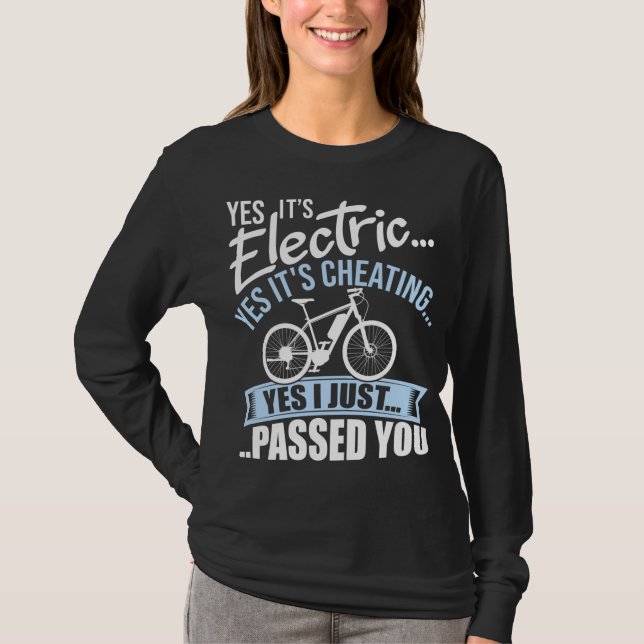 T-shirt Oui C'est électrique Oui C'est tricher E-Bike Elec (Devant)