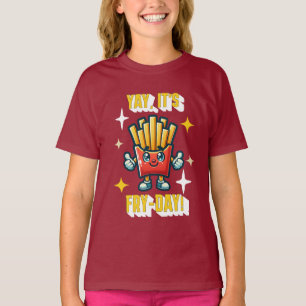 T-shirt Oui, c'est Fry-Day ! Funny Kawaii French Fries