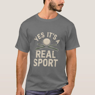 T-shirt Oui, c'est un vrai sport Cadeau de snooker vintage