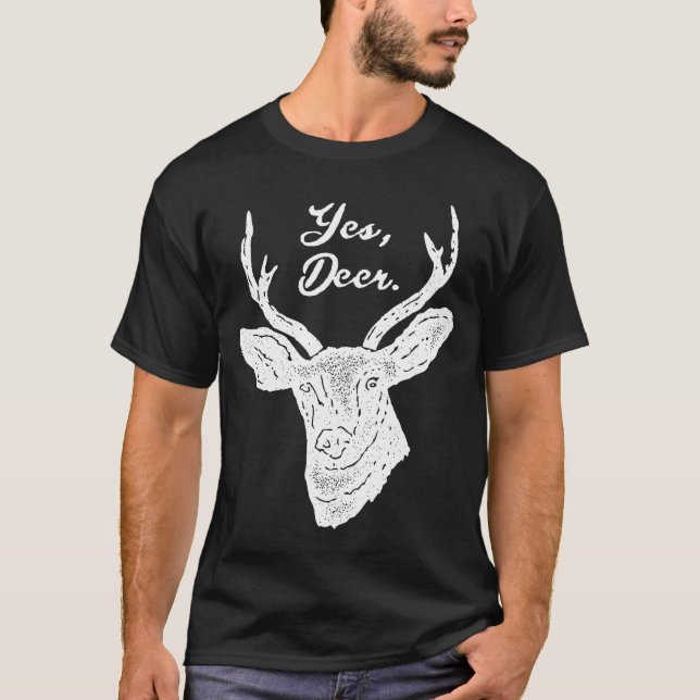 T-shirt Oui Chasse en plein air (Devant)