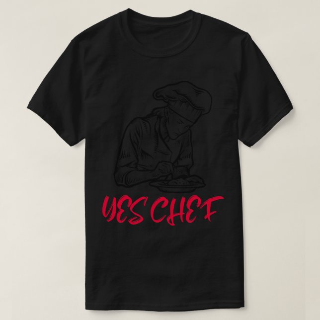 T-shirt Oui Chef Chef Chef professionnel Plating Food TShi (Design devant)
