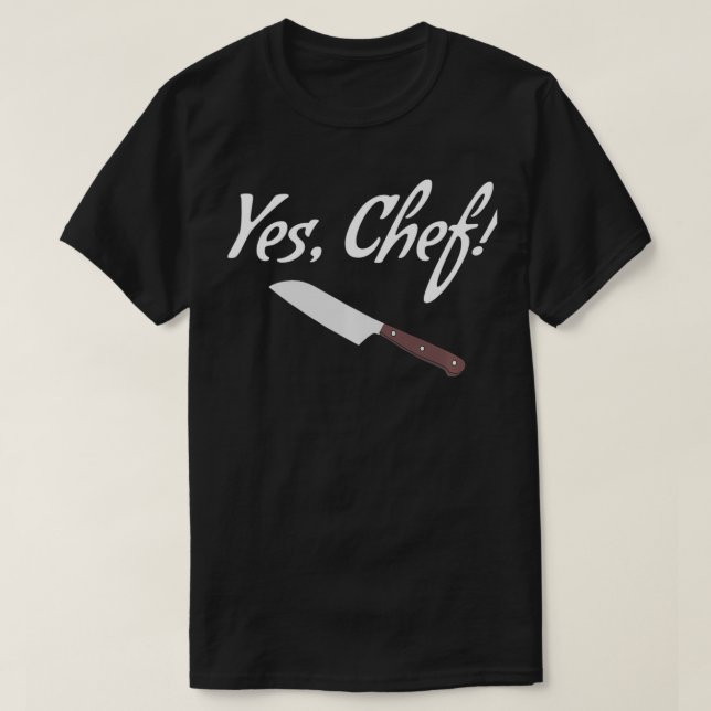 T-shirt Oui Chef Funny Cuisine culinaire Cuisine Cuisinièr (Design devant)