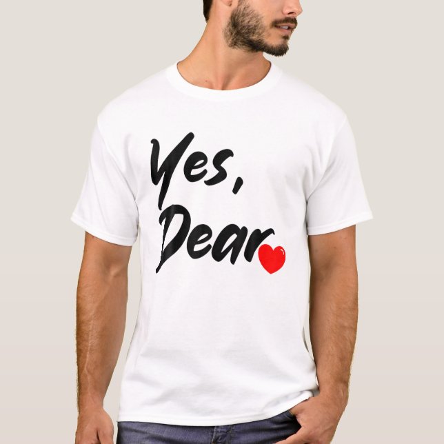 T-shirt Oui, Cher Coeur Valentines (Devant)