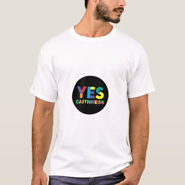 T-shirt Oui couleur multi de Caithness (Devant)