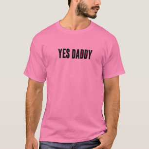 T-shirt OUI DADDY Gras Design En Noir