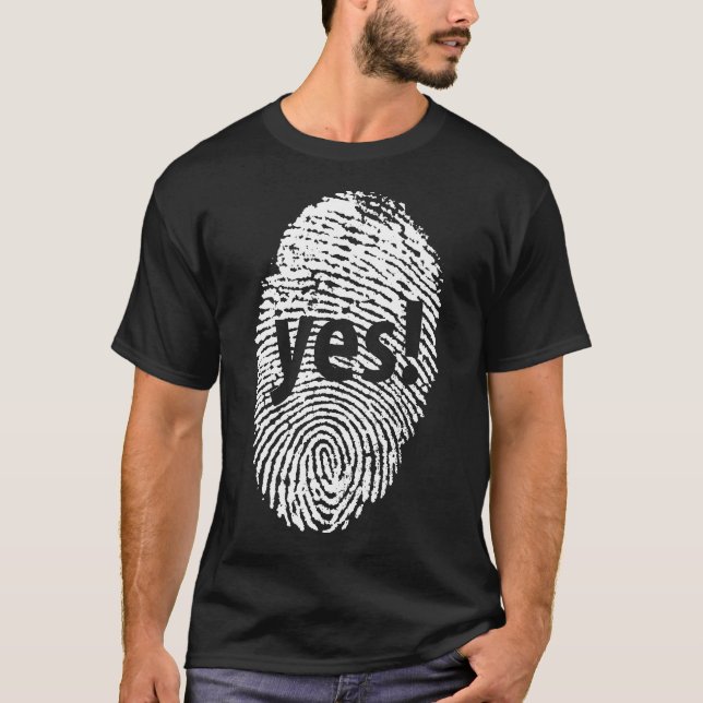 T-shirt Oui : empreinte digitale (Devant)