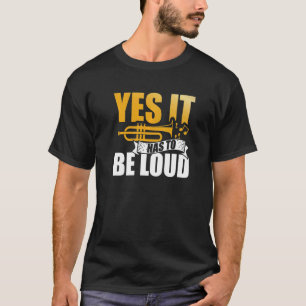 T-shirt Oui, Il Doit Être Fort Trumpet Musician Int