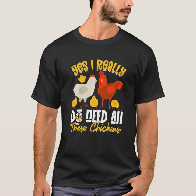 T-shirt Oui Il Faut Tous Ces Agriculteurs De Poulets (Devant)