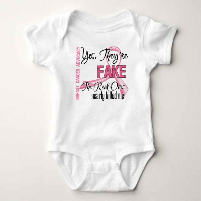 T-shirt Oui Ils Sont Faux - Cancer Du Sein (Devant)