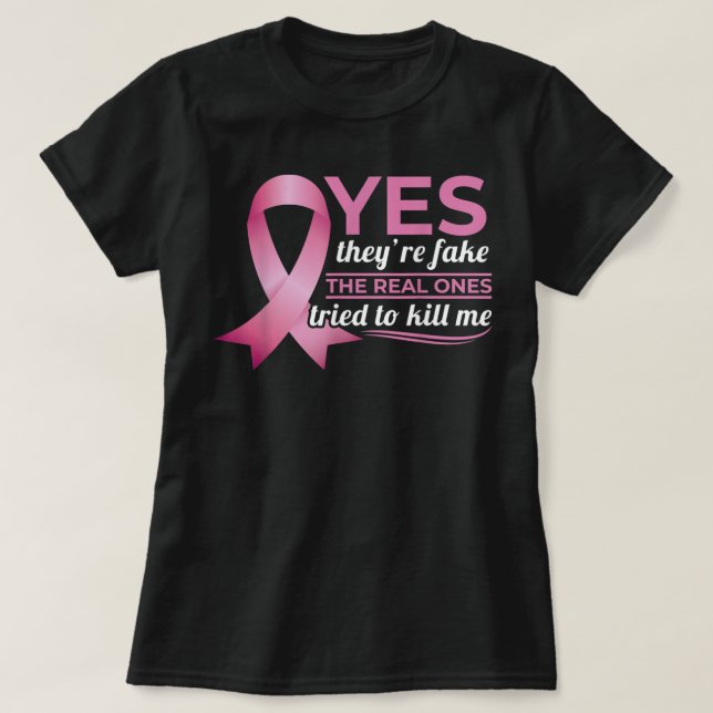 T-shirt Oui, ils sont faux, mes vrais amis ont essayé de m (Design devant)