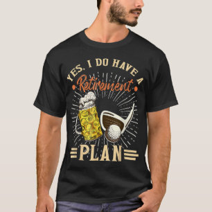 T-shirt Oui J'Ai Un Plan De Retraite Golf Balls Parcours
