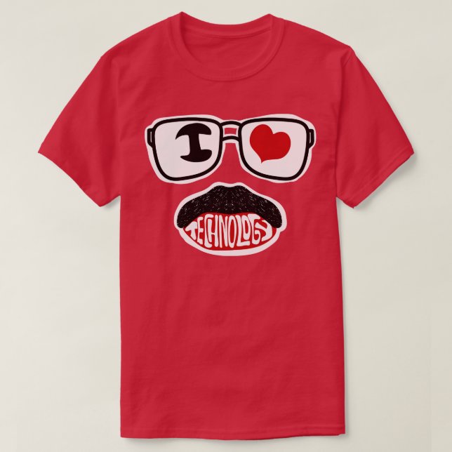 T-shirt Oui J'aime la technologie (Design devant)
