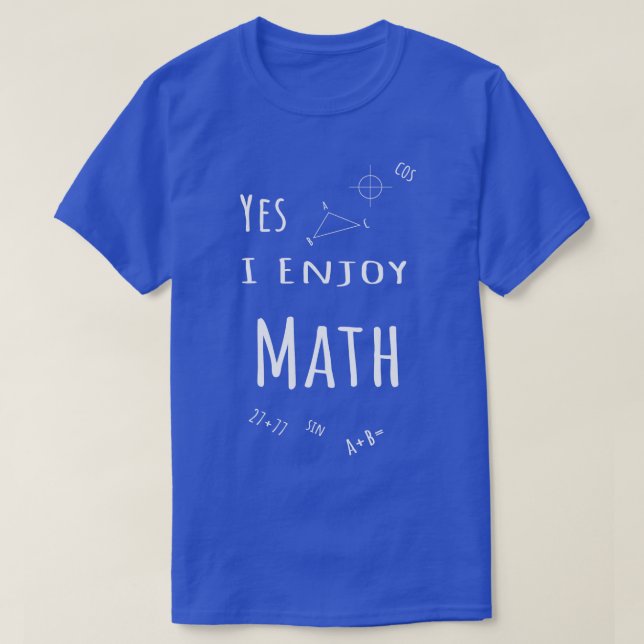 T-shirt Oui, j'aime les maths4 (Design devant)