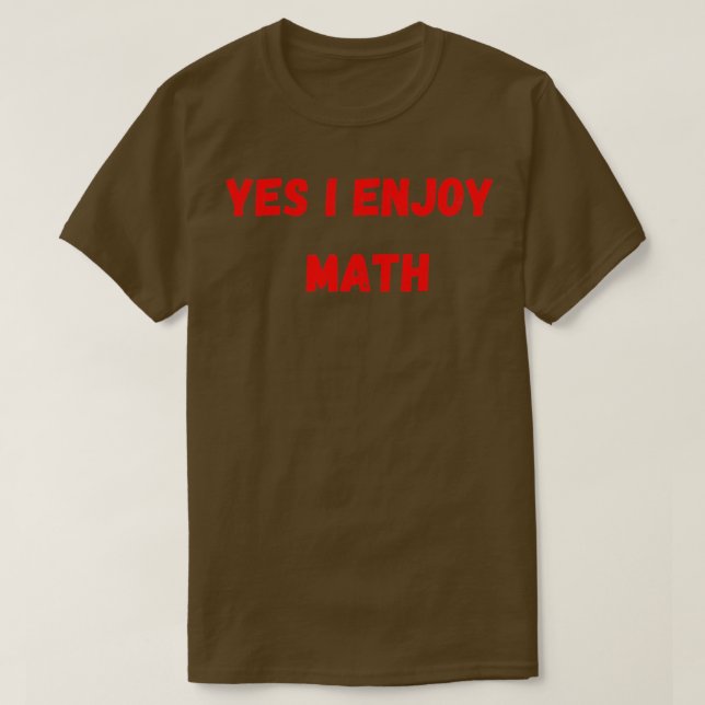 T-shirt oui, j'aime les maths 2 (Design devant)