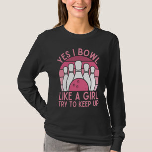 T-shirt Oui Je bosse comme une fille Rose Retro Sunset Dis
