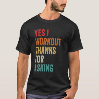 T-shirt Oui je fais de l'exercice Graphique de muscle sarc