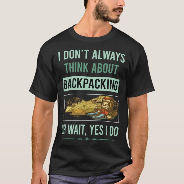 T-shirt Oui je fais du backpacking Sac à dos Backpacker (Devant)