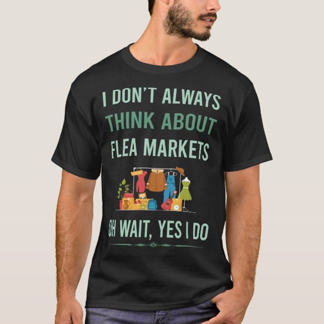T-shirt Oui, je fais Marché aux puces (Devant)