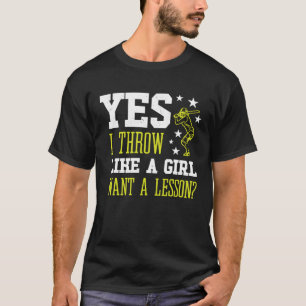 T-shirt Oui Je Jette Comme Une Fille Veut Un Capteur De Ch