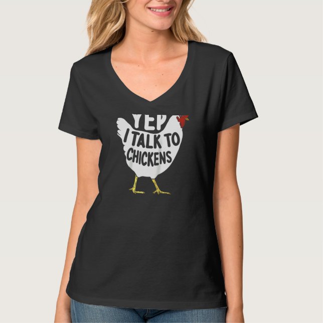 T-shirt Oui, Je Parle À L'Agriculteur De Poulet Raglan (Devant)