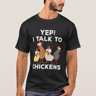 T-shirt Oui, Je Parle Au Poulet