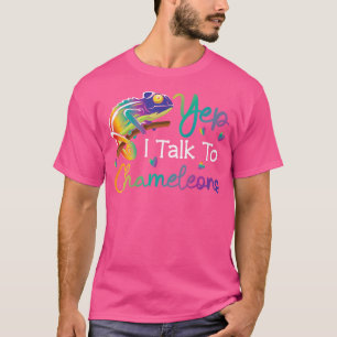T-shirt Oui Je Parle Aux Chameleons