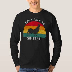 T-shirt Oui Je Parle Aux Poulets Drôle Poulets
