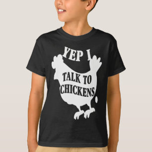 T-shirt Oui Je Parle Aux Poulets - Mignonne Amateur De Pou