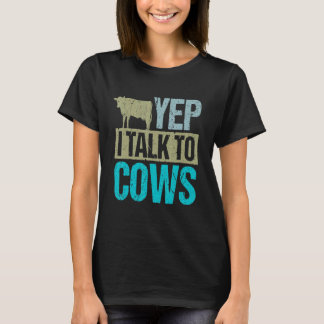 T-shirt Oui, je parle aux vaches de concevoir des vaches a