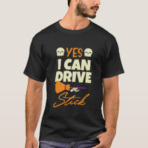 T-shirt Oui Je Peux Conduire Stick Black Art Moderne tenda