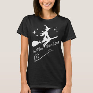 T-shirt Oui, je peux conduire un bâton couleur d'Halloween
