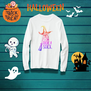 T-shirt "Oui, je peux conduire un bâton" sorcier Casquette