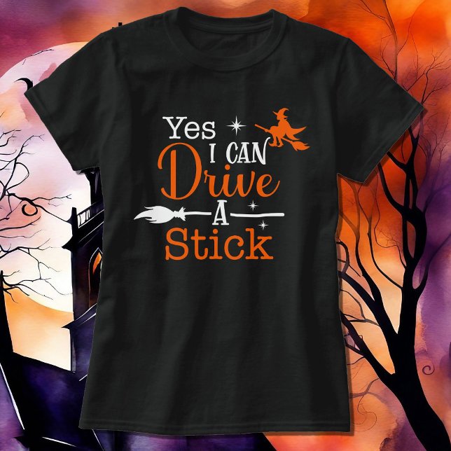 T-shirt Oui je peux conduire une bâche femme Halloween cou (Créateur téléchargé)