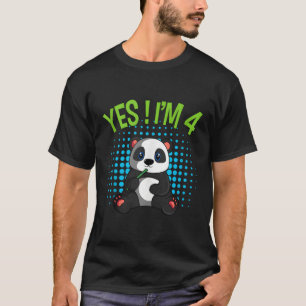 T-shirt Oui Je Suis 4 Panda Thème Anniversaire Fête Py