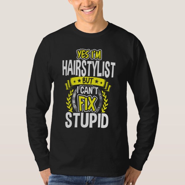 T-shirt Oui, je suis coiffeur (Devant)