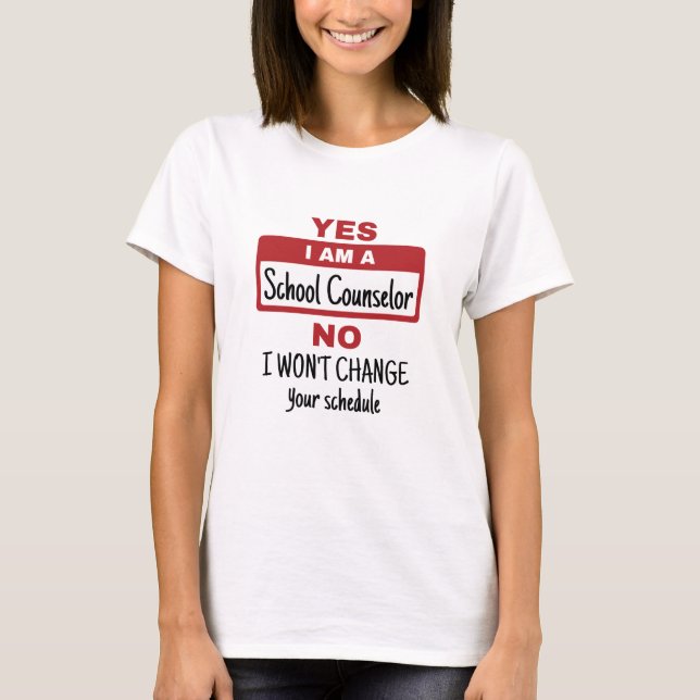 T-shirt Oui Je suis conseiller scolaire Modifier le calend (Devant)