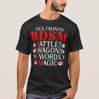 T-shirt Oui Je suis dans les batailles Dragons épées Magiq