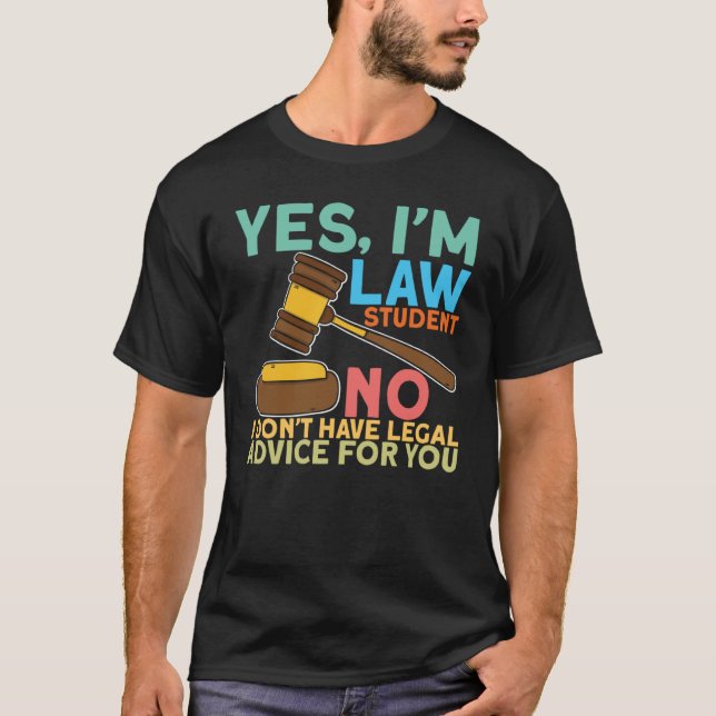 T-shirt Oui Je suis étudiant en droit pour Aspirants Avoca (Devant)