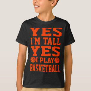 T-shirt Oui je suis grand oui je joue au basket basket