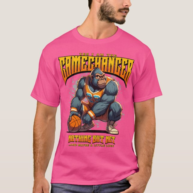 T-shirt Oui, Je Suis Le Géant Guy Funny Basketball Goril (Devant)