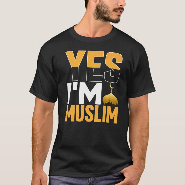 T-shirt Oui, je suis musulman islamique (Devant)