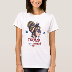 T-shirt Oui Je Suis Trump Girl