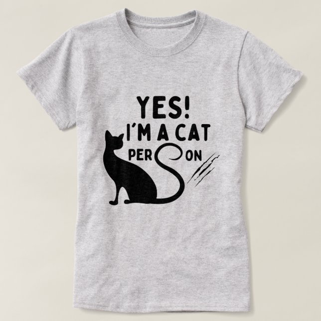 T-shirt OUI, je suis un chat (Design devant)
