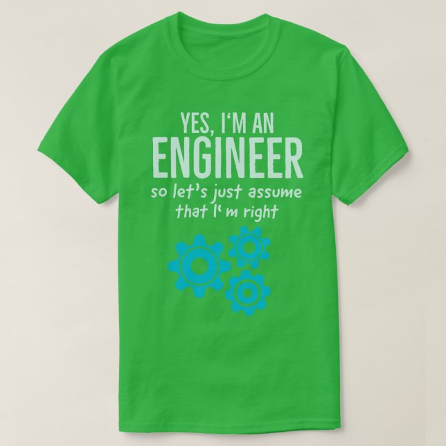 T-shirt Oui Je Suis Un Ingénieur Drôle Technicien Ingénieu (Design devant)