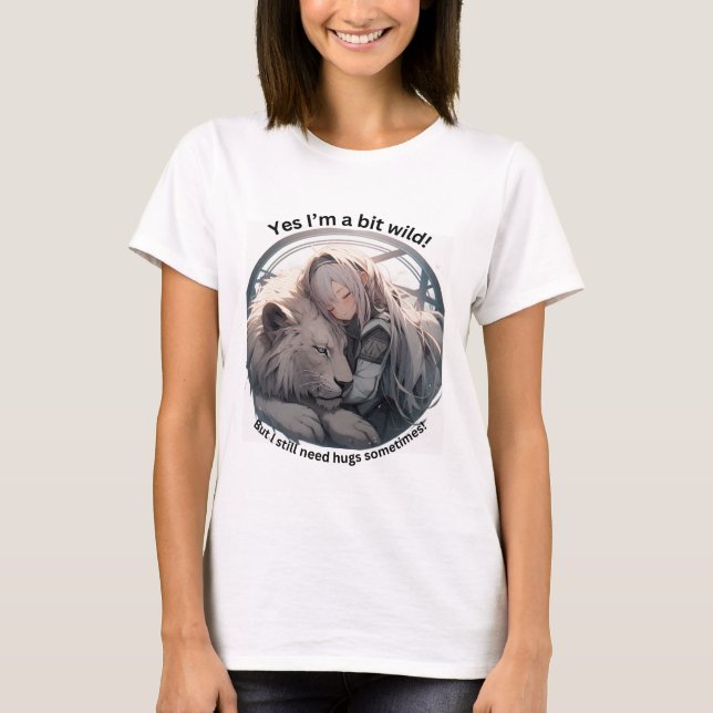 T-shirt Oui, je suis un peu folle ! (Devant)