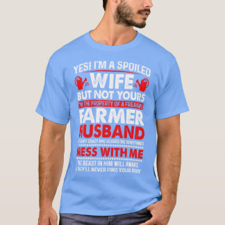 T-shirt Oui, Je Suis Une Femme Méchue De Mari Agricole Fie