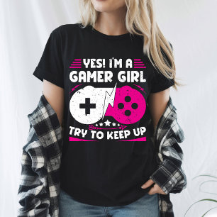 T-shirt Oui, je suis une fille de joueur Cadeau de jeu vid