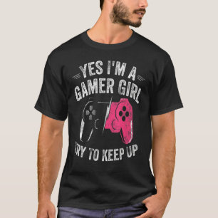 T-shirt Oui, je suis une gamer contrôleur de gamer vidéo
